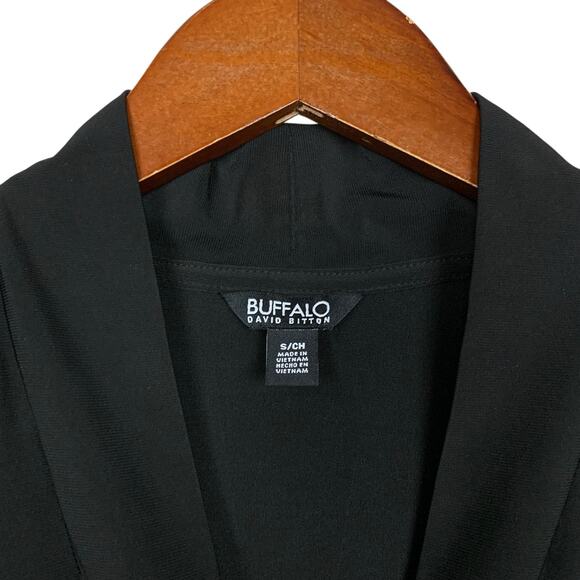 Buffalo David Bitton Blouse Sleeveless Top Black Stretchy Knit V-Neck Women's S - Picture 3 of 5